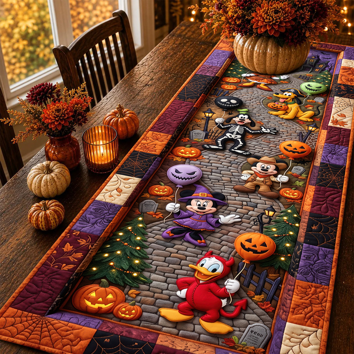 Ghoul Friends Quilted Table Runner - Personalized Halloween Gifts 02PAQN130826-Homacus