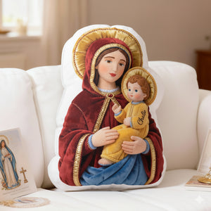 Blessed Virgin Mary Faith Pillow - Personalized Gifts For Christian 04OHLU221225-Homacus