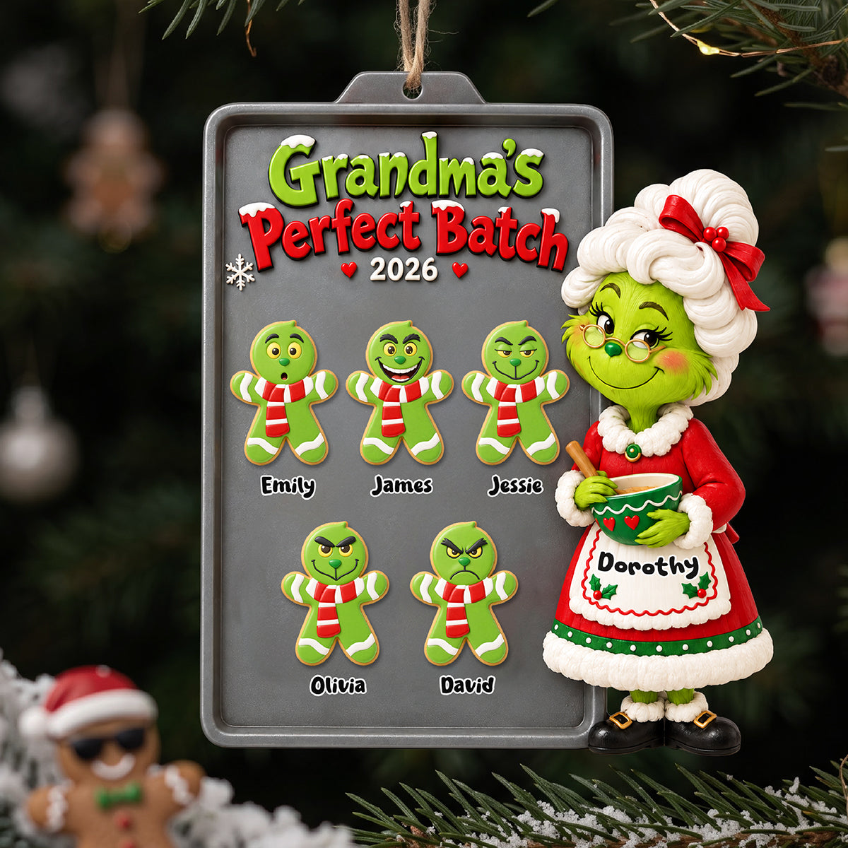 Grandma's Perfect Batch Ornament - Personalized Christmas Gifts For Grandma 01huta151026-Homacus