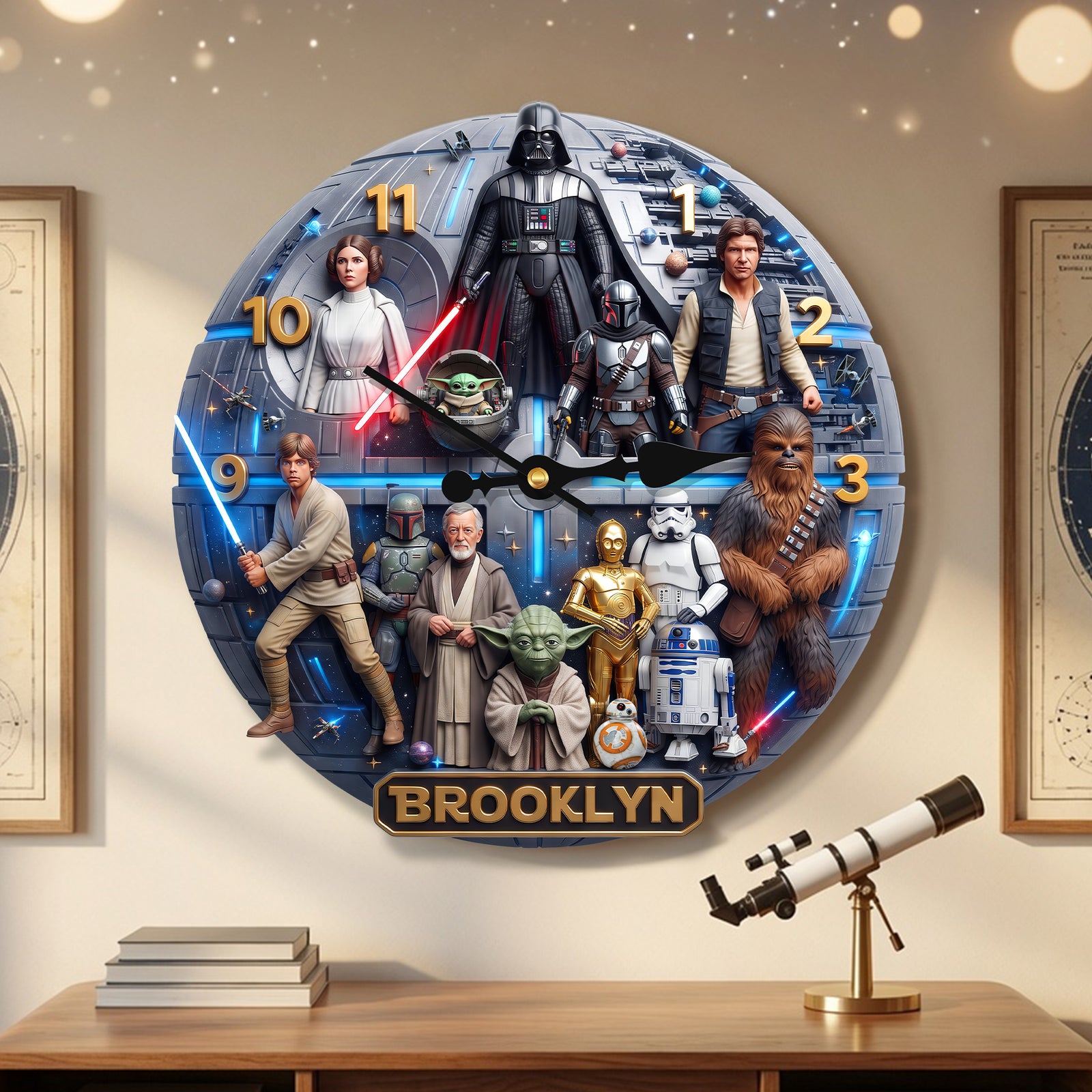 Sci-Fi Universe Space Wall Clock - Personalized Gift For Adventure Lovers 05HUQN090726-Homacus