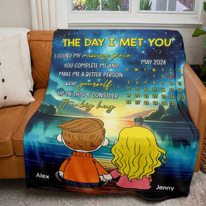 Personalized Gifts For Cartoon Couple Blanket 03TOMH121224HG-Homacus