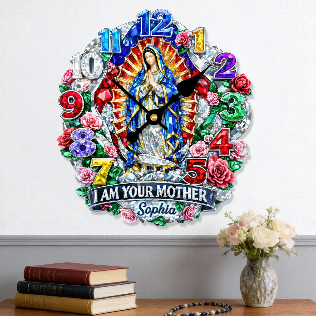 Our Lady of Guadalupe Acrylic Clock - Personalized Gifts For Christian 02huqn231225-Homacus