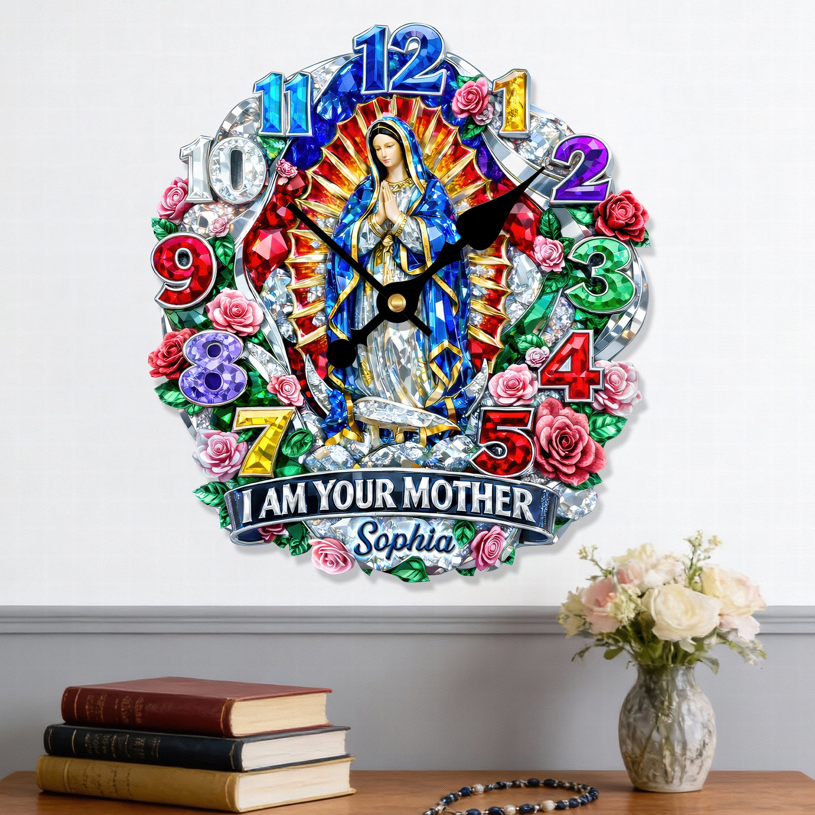 Our Lady of Guadalupe Acrylic Clock - Personalized Gifts For Christian 02huqn231225-Homacus