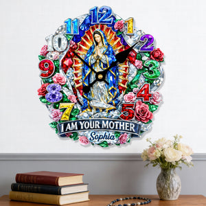 Our Lady of Guadalupe Acrylic Clock - Personalized Gifts For Christian 02huqn231225-Homacus