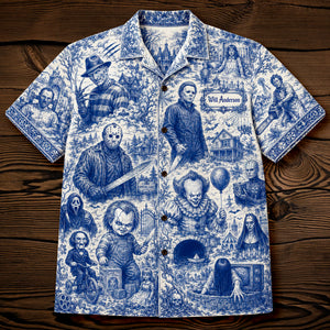 Retro Horror Hawaiian Shirt Personalized Gifts For Horror Lovers 01HUQN220626