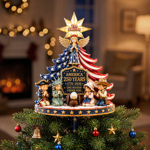 A Pray For America Christmas Tree Topper - Personalized Gifts For Patriots 03QHTA220826-Homacus