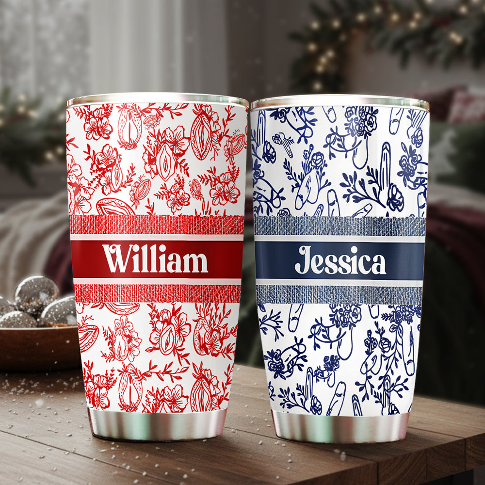 Playful Pattern Tumbler - Personalized Gifts For Couples 02LALU281025-Homacus