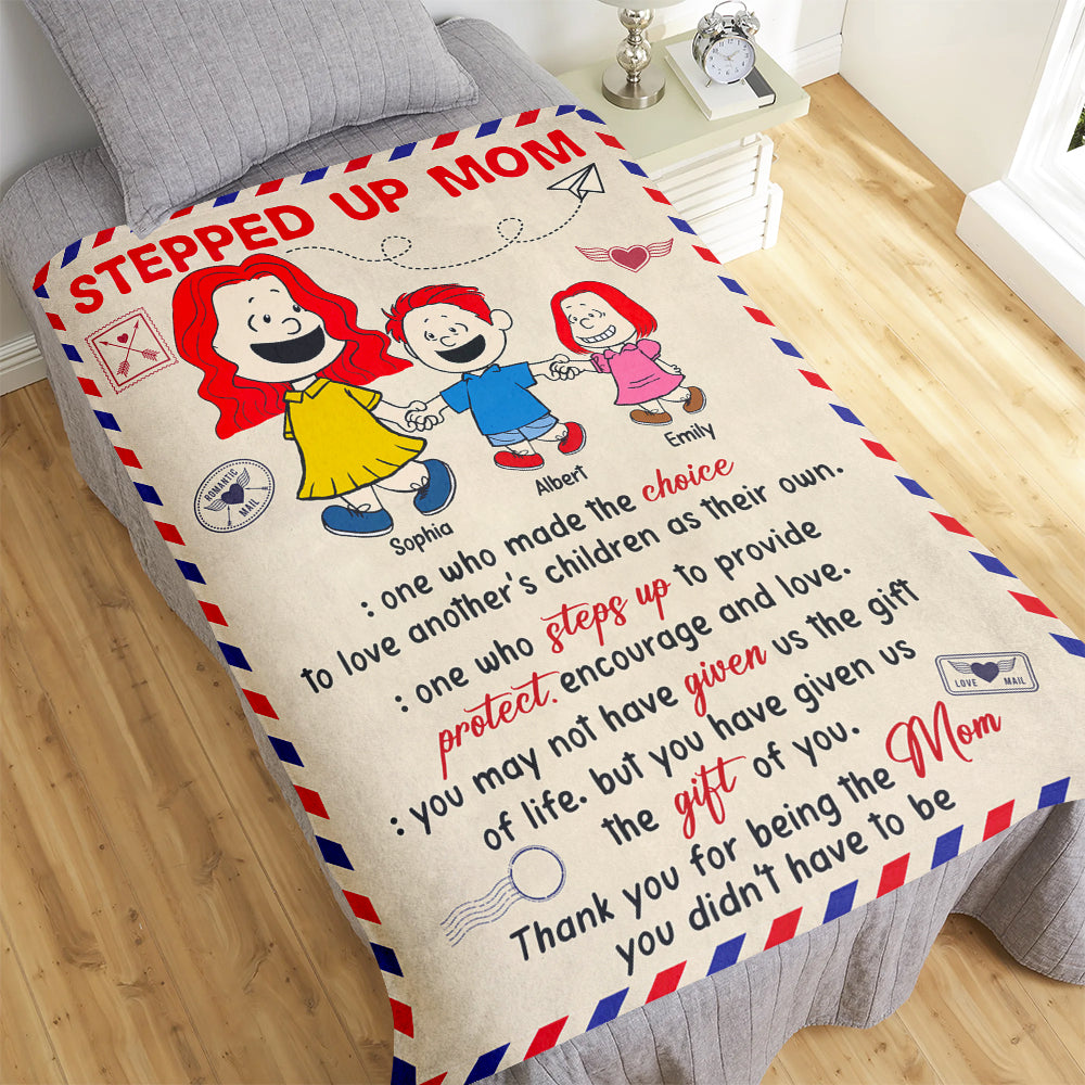 Stepped Up Mom Blanket - Personalized Gifts For Mother 04TOQN010425HH-Homacus