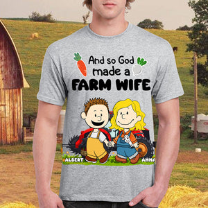 Personalized Gifts For Farmer Couples Shirt Couple With Tractor 05XQLU110125HG-Homacus