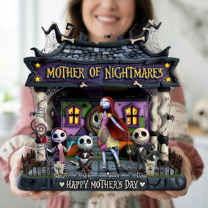 Spooky Mom And Kids Acrylic Plaque - Personalized Gifts For Mother's Day Plaque 01OHLU150426-Homacus