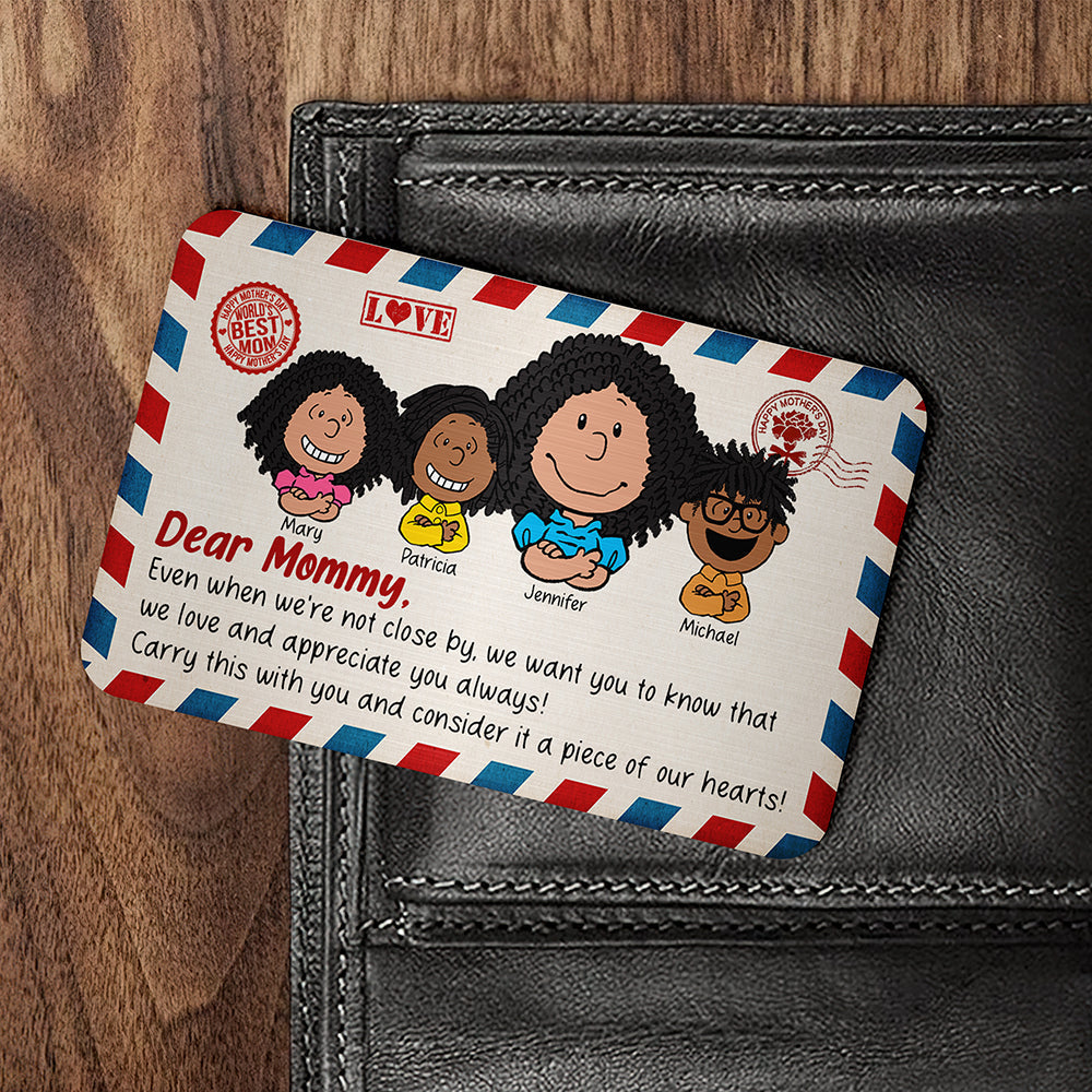 Personalized Gifts For Mom Aluminum Wallet Card 03kaqn150125hh Letter To Mom-Homacus