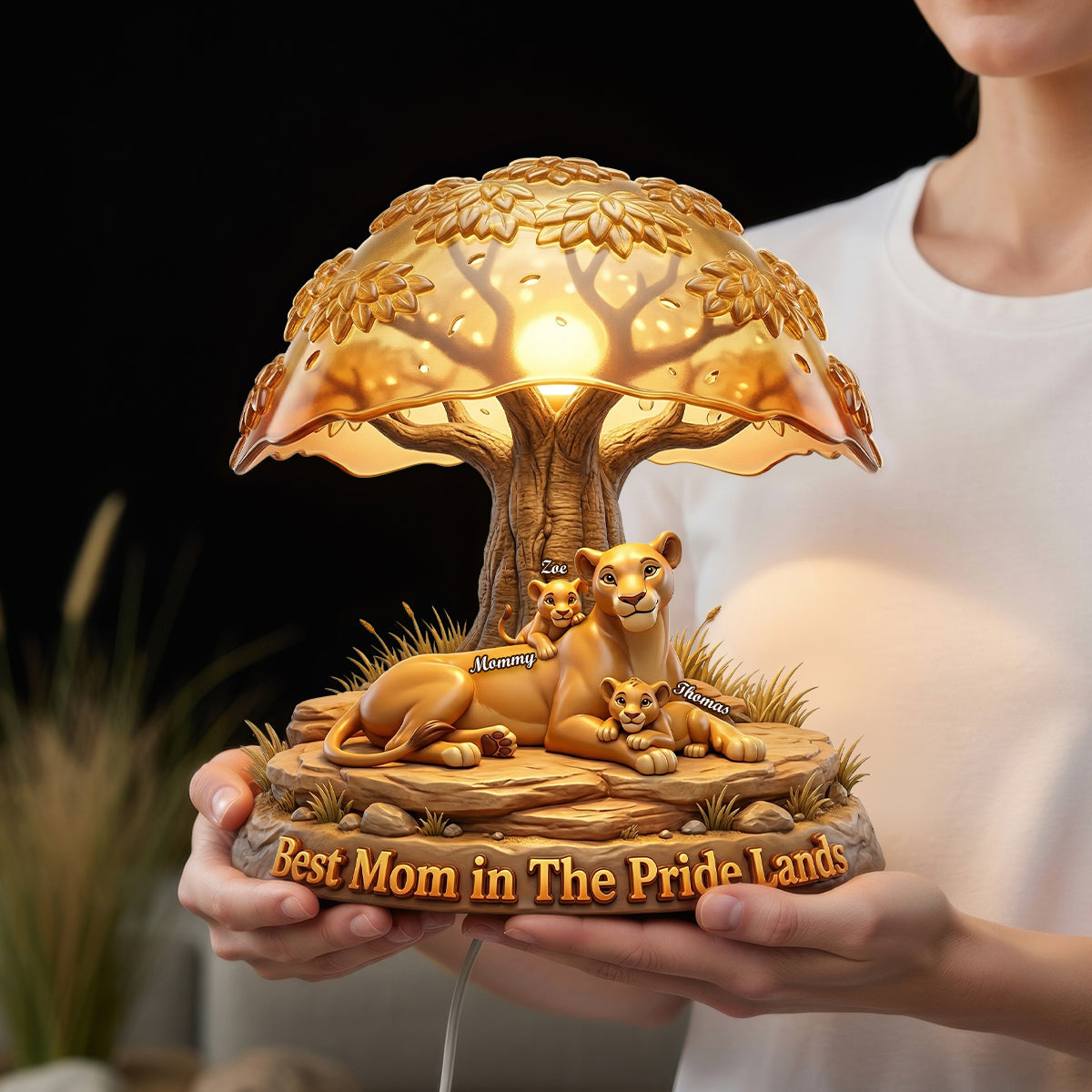 Predator Mom And Kids Light Box - Personalized Gifts For Mother's Day Acrylic Light Box 03NADH100426-Homacus