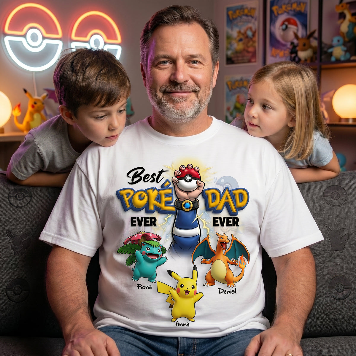 Adventure Game Dad And Kids Shirt - Personalized Gifts For Father's Day Shirt 01OHLU150526-Homacus