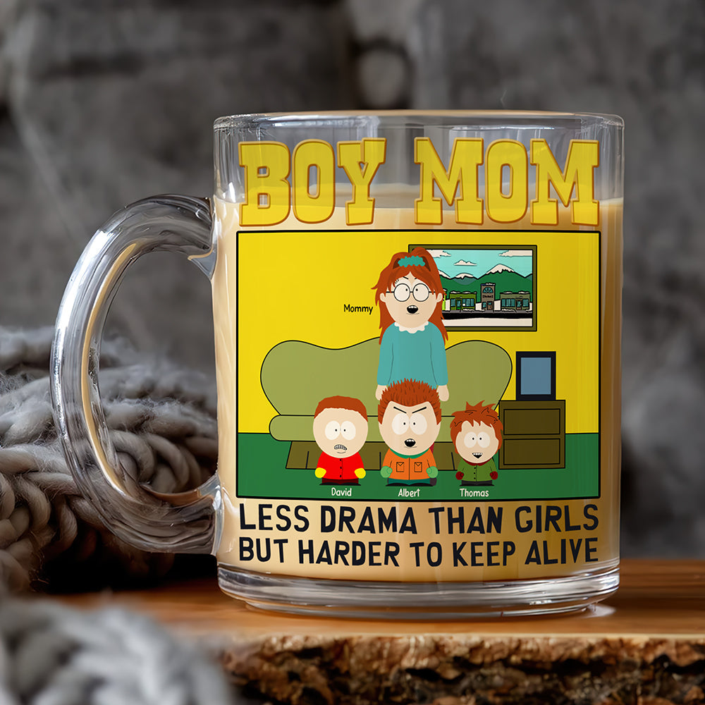 Cute Magical Mom Clear Glass Mug - Personalized Gifts For Mom 01QHQN040425-Homacus