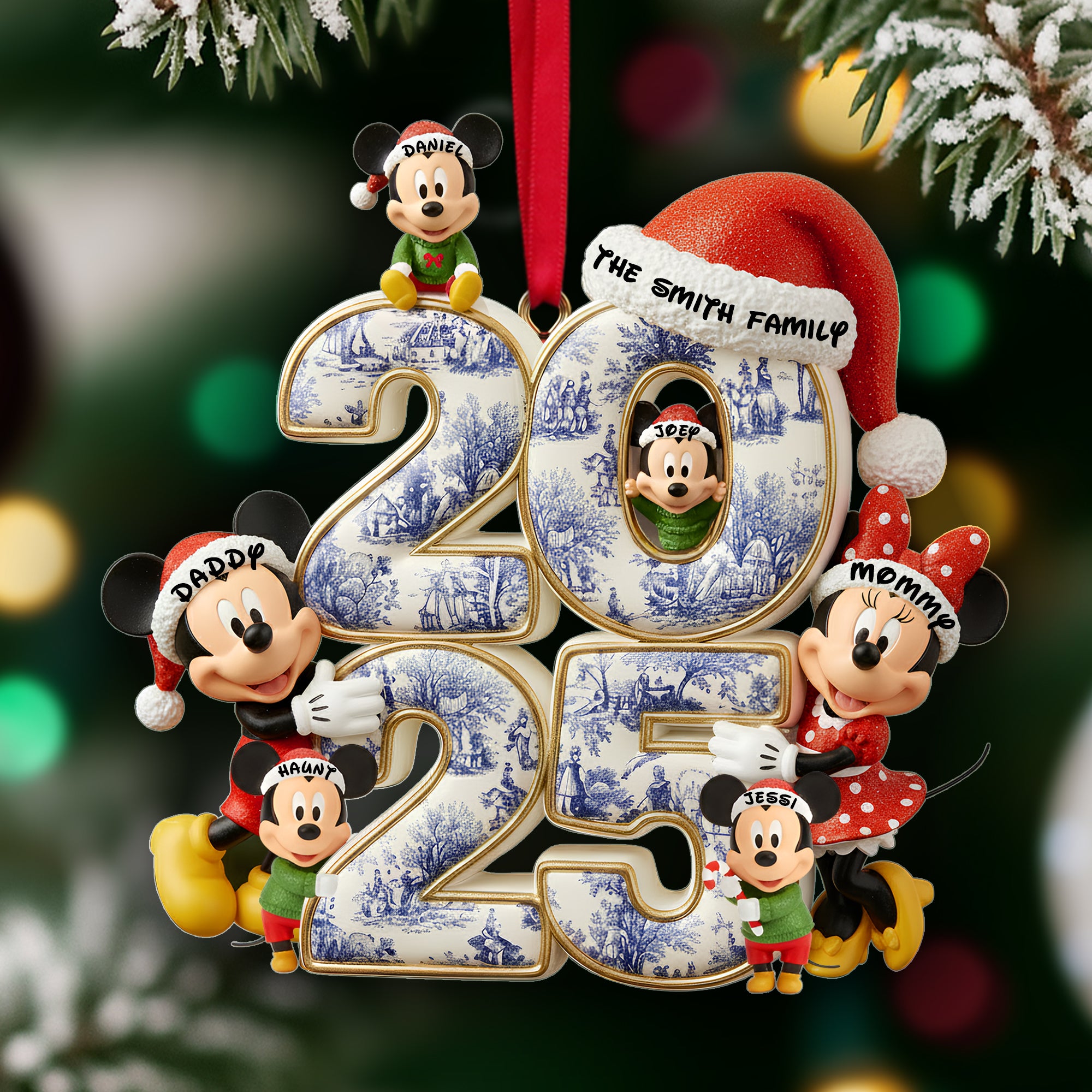 Adorable Family Christmas Acrylic Ornament - Personalized Gifts For Family 03TOLU300925-Homacus