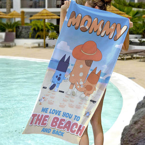 Personalized Gifts For Mom Beach Towel 02httn220424 Dog Mom On The Beach-Homacus