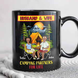 Personalized Gifts For Camping Couple Coffee Mug 03xqmh100225pa Husband And Wife - Camping Partners For Life-Homacus