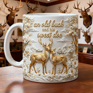 Precious Deer & Doe Couple Coffee Mug, Personalized Gifts For Couple 05qhlu210126-Homacus