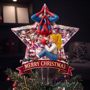 Forever Love Christmas Tree Topper - Personalized Christmas Gift For Couples 04palu040826