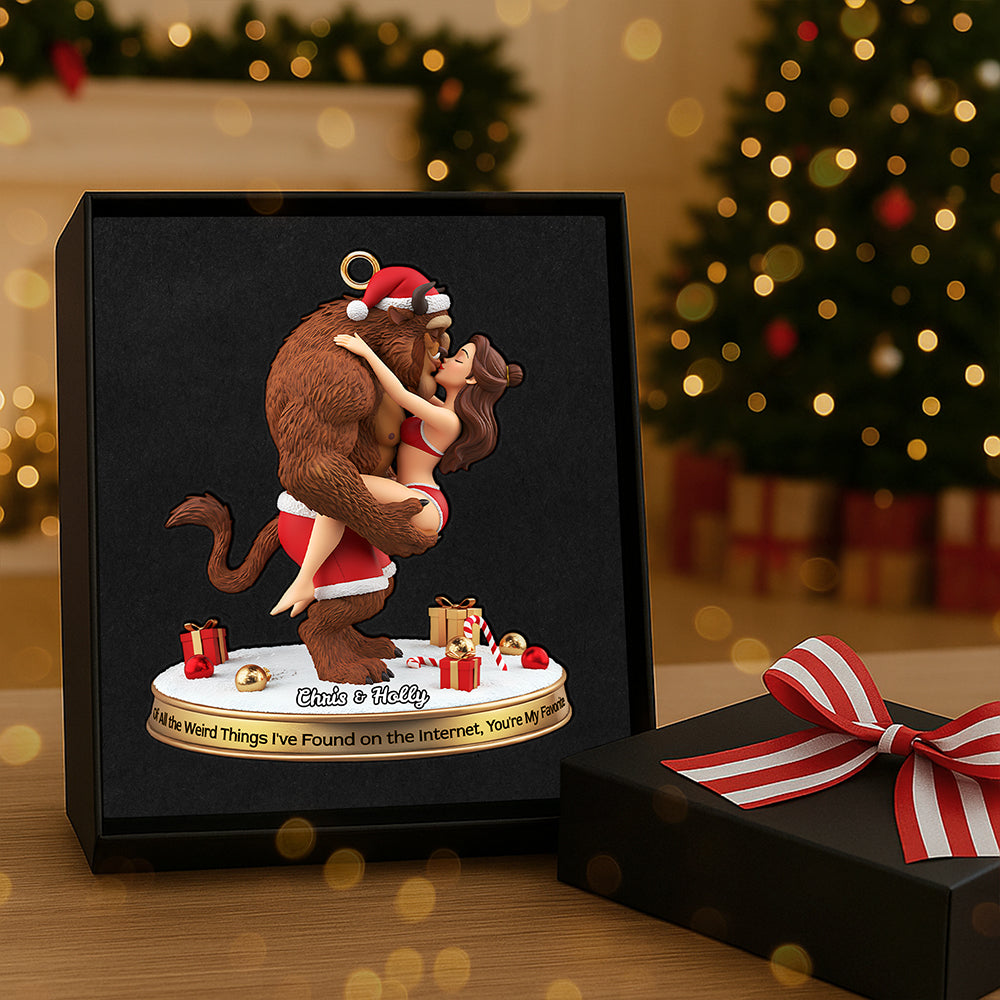 Christmas Romance Couple Ornament Personalized Gifts For Couple 02OHTA111025-Homacus