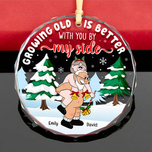 Personalized Gift for Couple Christmas Ornament, Growing Old Couple 03toqn231024pa-Homacus