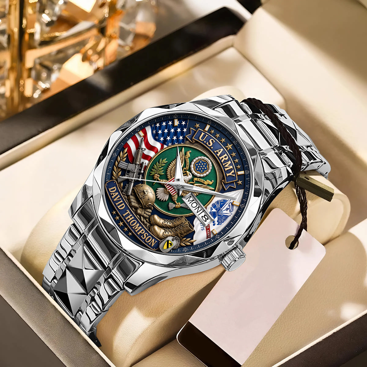 Military Rank Men's Stainless Steel Watch - Personalized Gifts 02huta240726