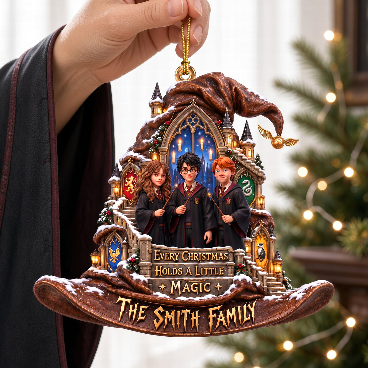 Mystical Academy Hat Ornament - Personalized Christmas Gifts For Fantasy Lovers 05HAQN190926