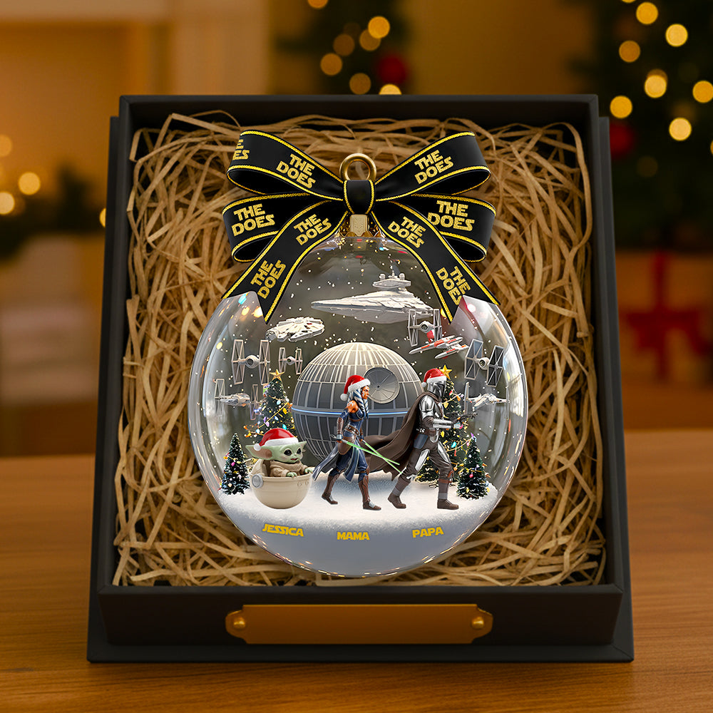 Family Walking Together Christmas Ornament Personalized Gifts For Family 01QHDT021025-Homacus