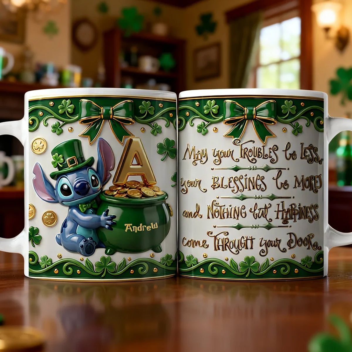 St. Patrick Lucky Coffee Mug - Personalized Gifts 01pata100226-Homacus