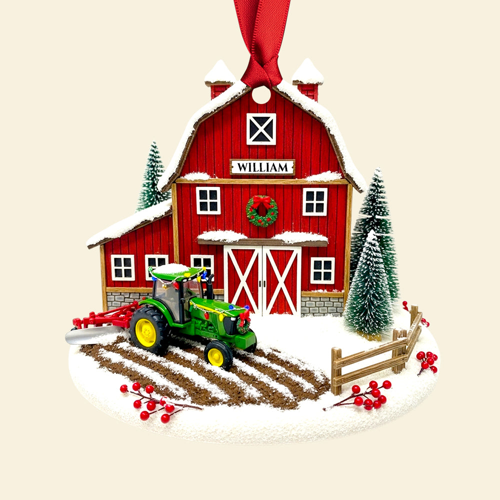 Tractor House Ornament Christmas Personalized Gifts for Tractor Lovers 01TGDT090825-Homacus