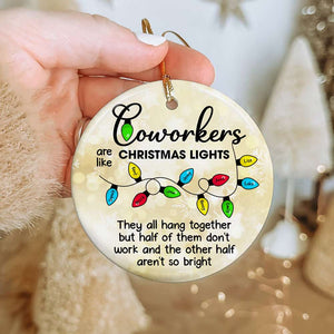 Personalized Gifts For Coworkers Ceramic Ornament Christmas Light 06ACDT201124-Homacus