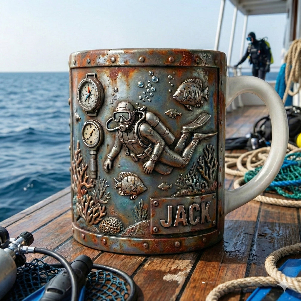 Ocean Adventure Coffee Mug – Personalized Gifts For Scuba Diving Lovers 04tglu151225-Homacus