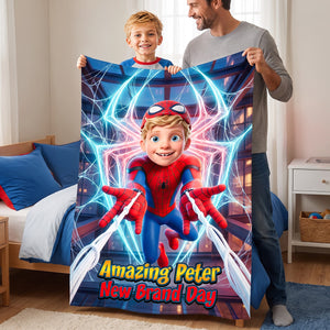 Amazing Hero Kid Blanket - Custom Photo Gifts For Fans Blanket 01HUDH040826-Homacus