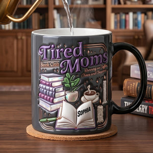 Dark Fantasy Tired Mom Book Club Magic Mug - Personalized Gifts For Reading & Coffee Loving Mom 01qhtn200426-Homacus