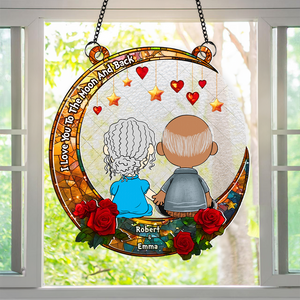 Personalized Gifts For Couple Suncatcher Ornament Cartoon Couple 01xqpu051224hg-Homacus