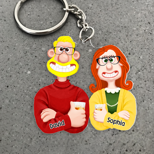 Personalized Gifts For Couple Keychain 061ACPU121124PA-Homacus