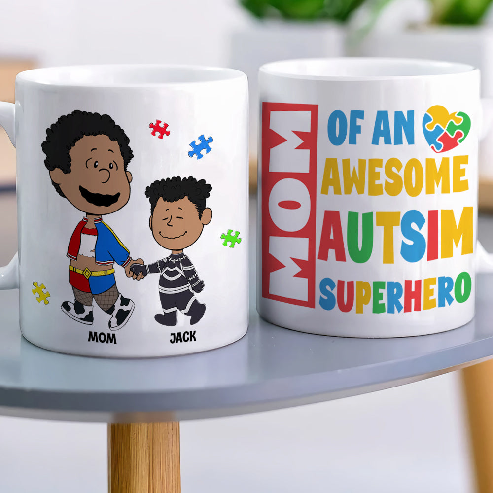 Personalized Gifts For Mom Coffee Mug 041totn200225pa Mom Of An Awesome Autism Superhero-Homacus