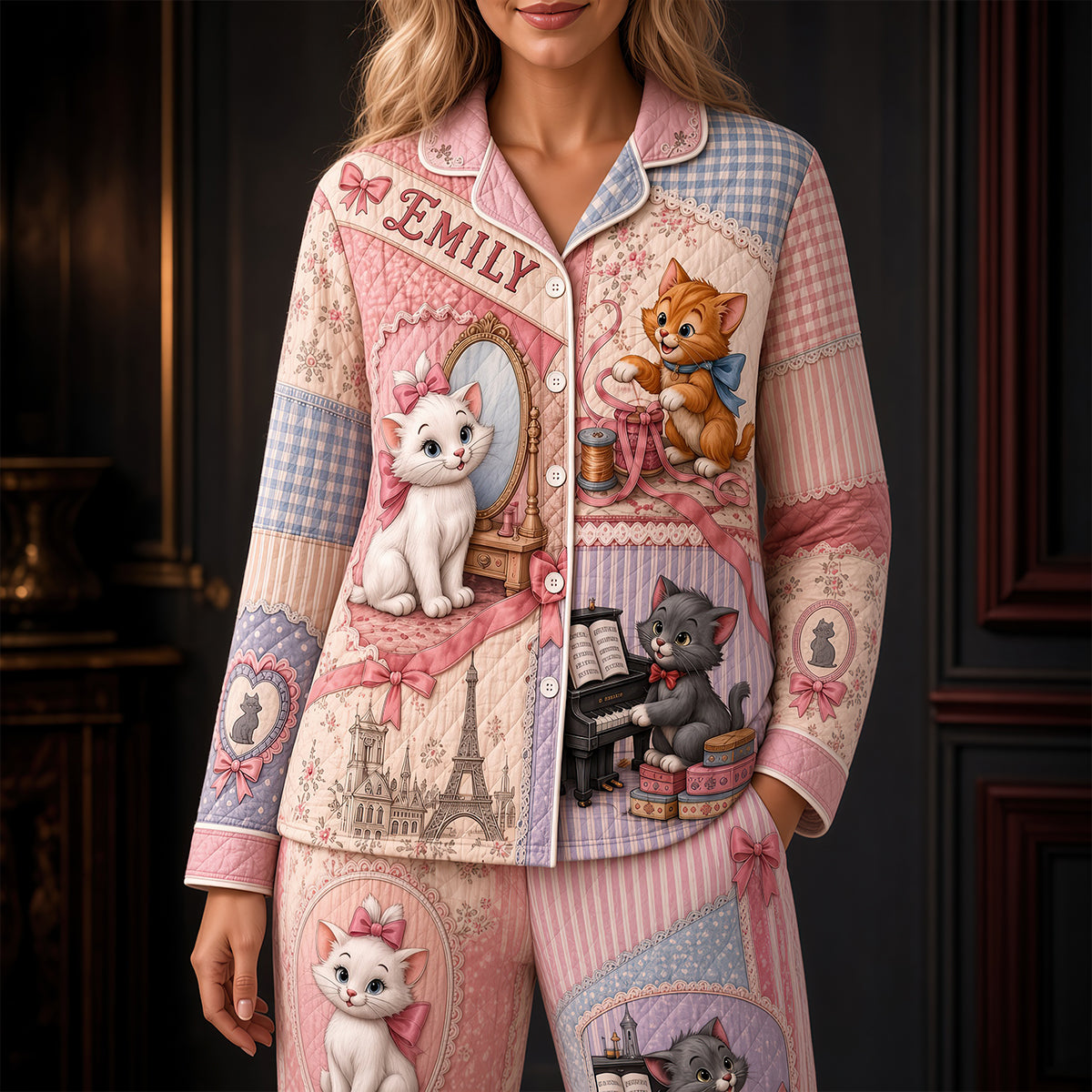 Adorable Cat Pajama Set - Personalized Gifts For Her 05hadt040926-Homacus