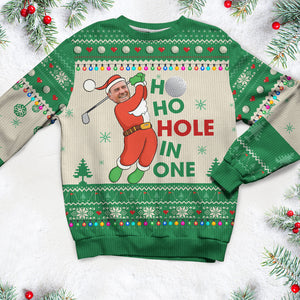 Custom Photo Christmas Gifts For Golf Player Ugly Sweater 07ACQN021024-Homacus