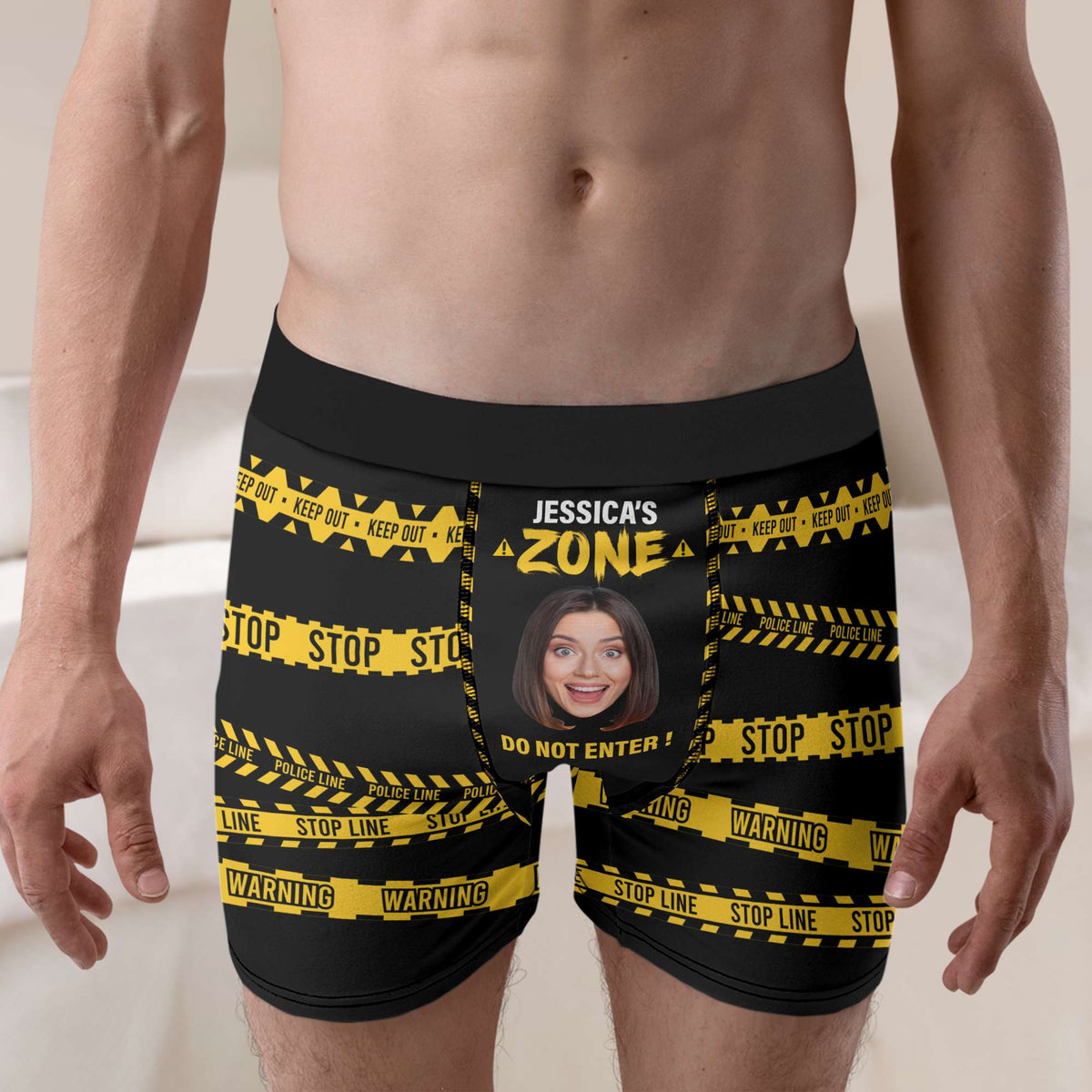 Personalized Custom Photo Gifts For Him Men's Boxers Stop Line 02TOLU231224-Homacus