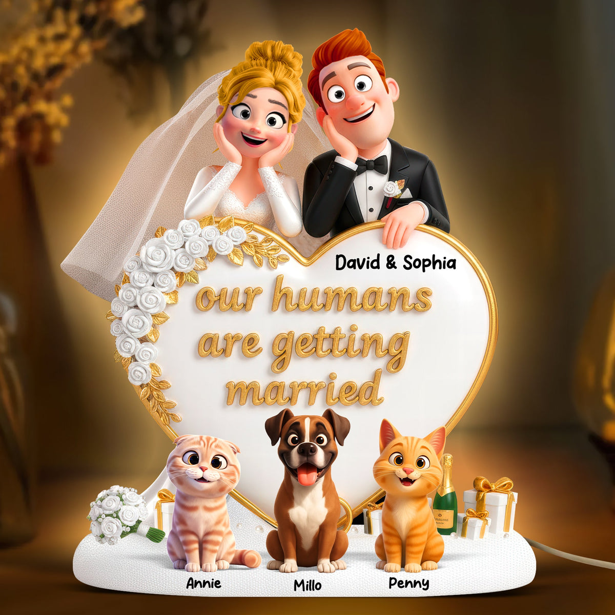 Wedding Couple Light Box – Personalized Gifts For Pet Lovers 05toqn051125-Homacus