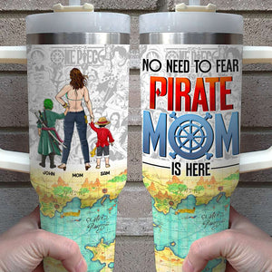 Personalized Gifts For Mom Tumbler No Need To Fear Pirate Mom Is Here 01HUMH220324PA-Homacus
