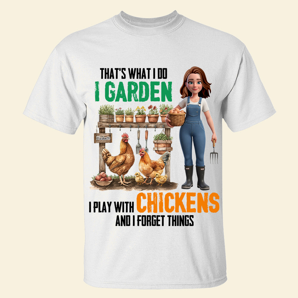 Garden Chicken Girl Shirt Personalized Gifts For Chicken Lovers 02NADT050725-Homacus