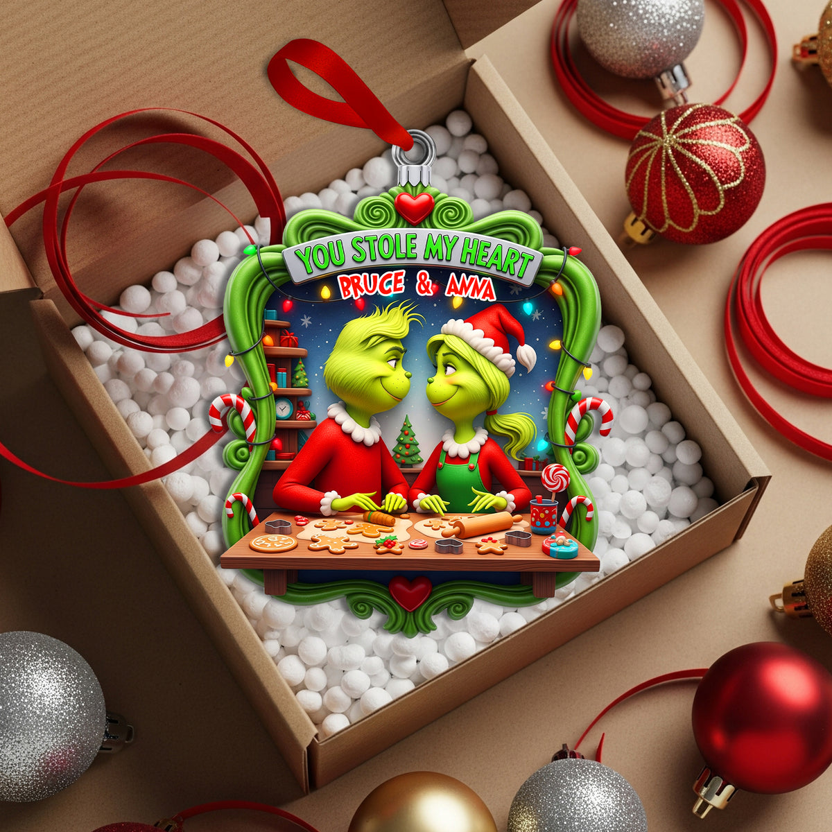 Personalized Gifts For Couple Christmas Acrylic Ornament 03hulu110925-Homacus