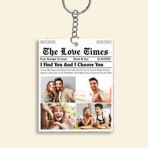 Custom Photo Gifts For Couple Acrylic Keychain Valentine The Love Times 04XQMH281124-Homacus