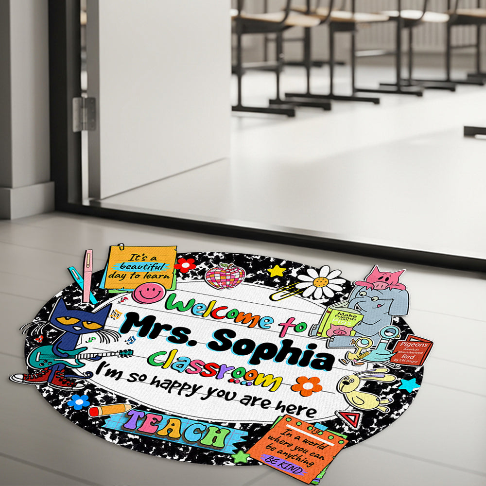 Welcome To Clasroom Doormat - Personalized Gifts For Teachers 01HULU210725-Homacus