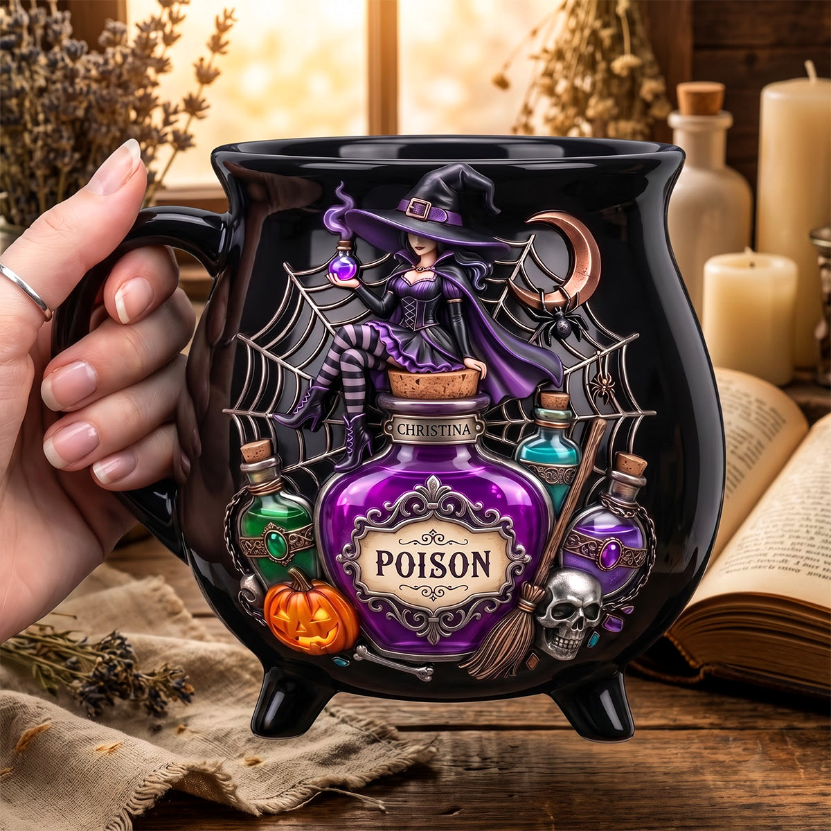 Witch Poison Cauldron Mug - Personalized Gifts For Halloween 05todh220826-Homacus