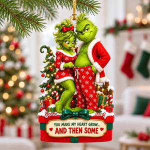 Funny Couple Ornament - Personalized Gifts For Couple Christmas Ornament 10TOQN231026-Homacus