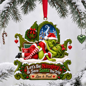 Naughty Couple Christmas Ornament - Personalized Gifts For Couple 03ohlu170926