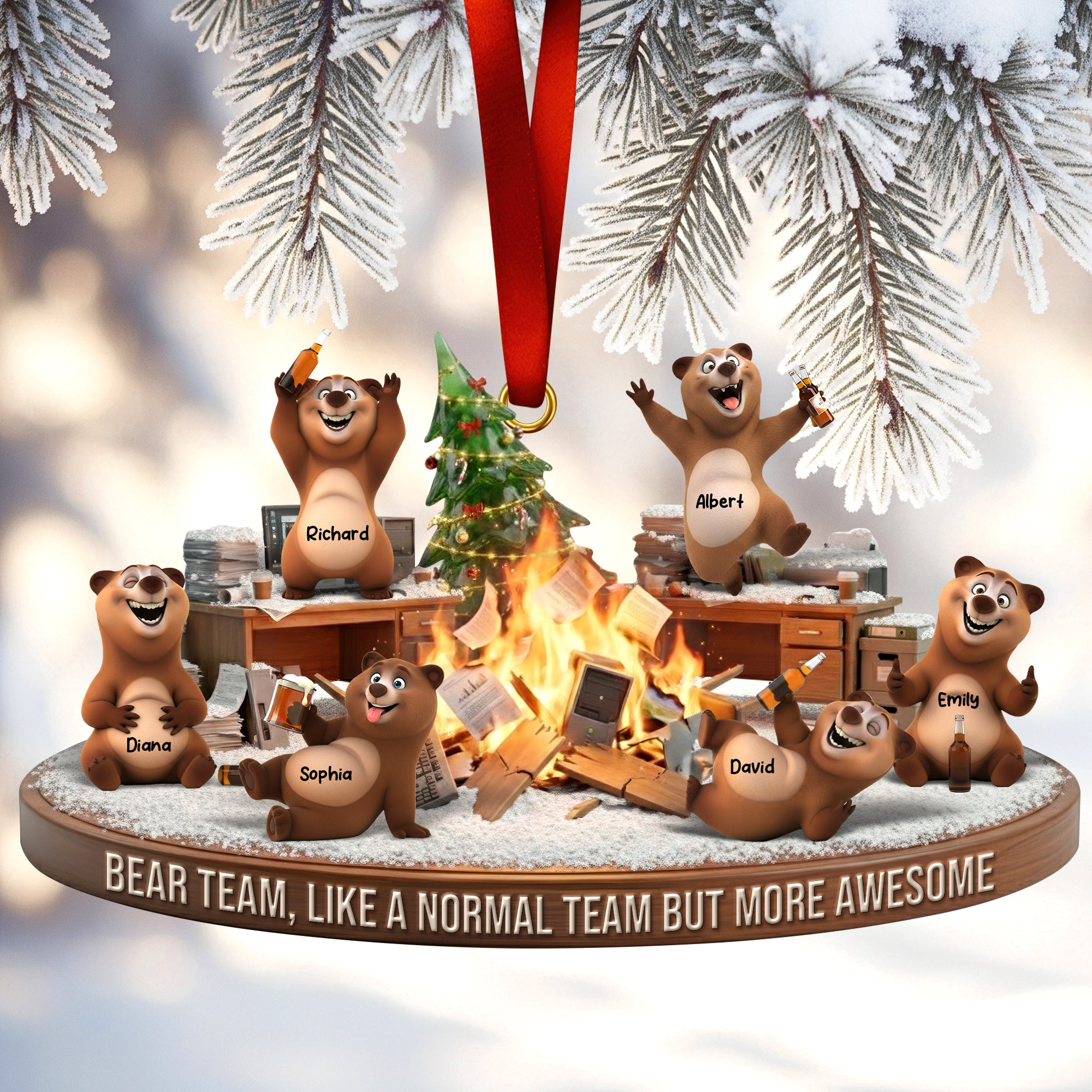 Beer Coworker Ornament - Personalized Gifts For Coworkers 01ohqn241125-Homacus